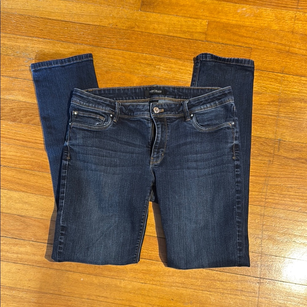 White House Black Market Straight Leg Blue Jeans